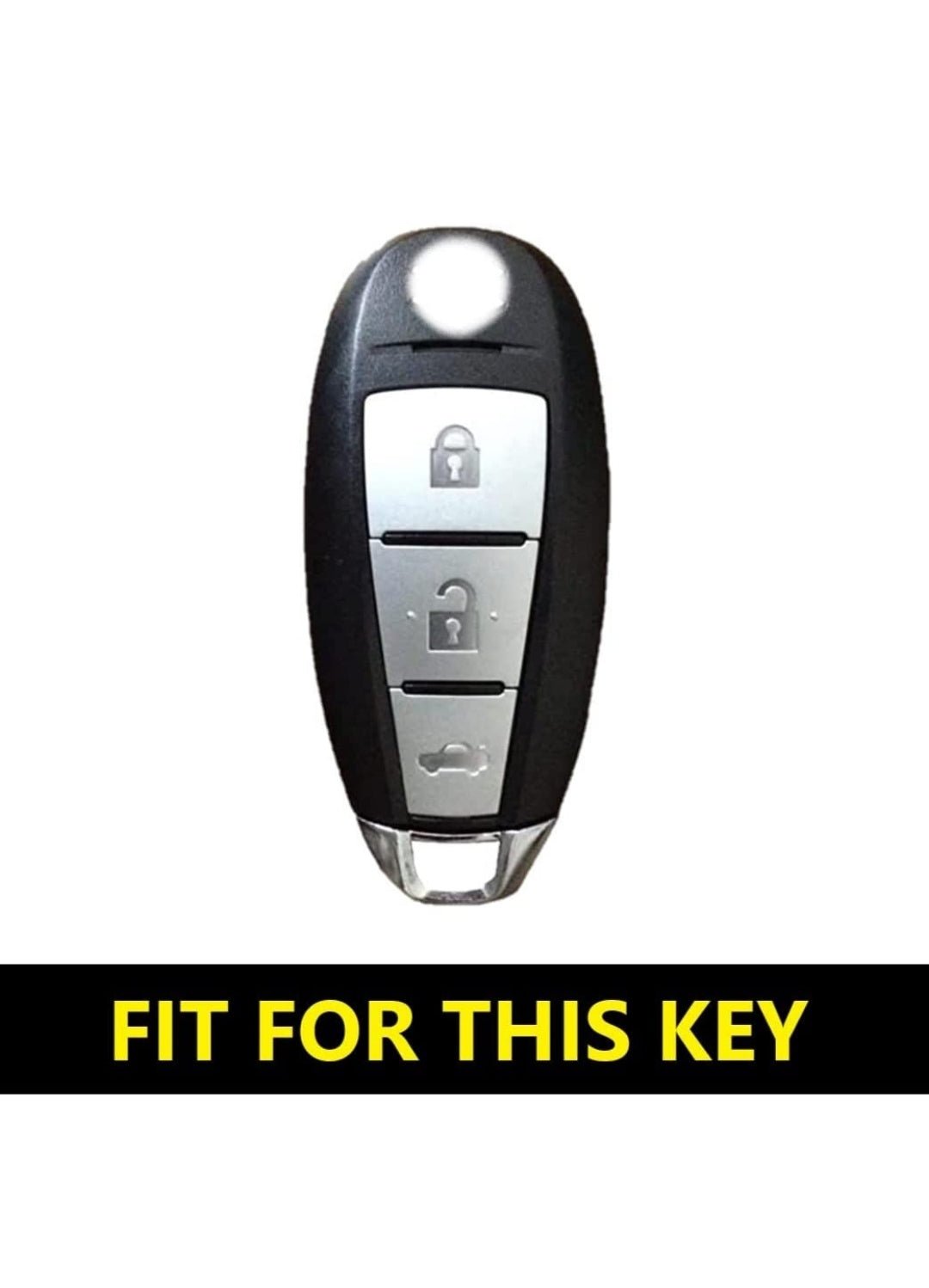 Contacts Soft Leather Car Key Cover Compatible with Maruti Suzuki 2 Button  Smart Key With Key Chain For XL6,Grand